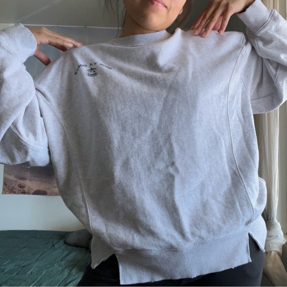 American Eagle Aerie Gray Crewneck Sweatshirt Size Small - Picture 3 of 5
